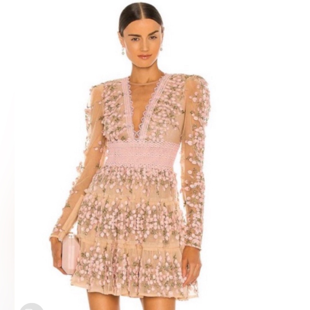 bronx and banco megan mini dress blush